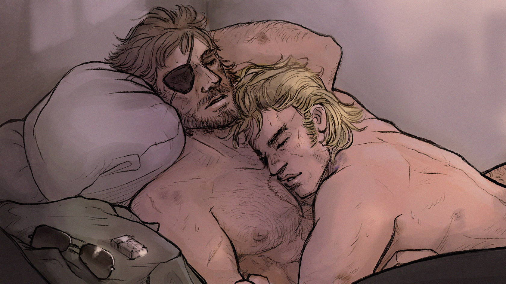 bbkaz sleep together on a cot