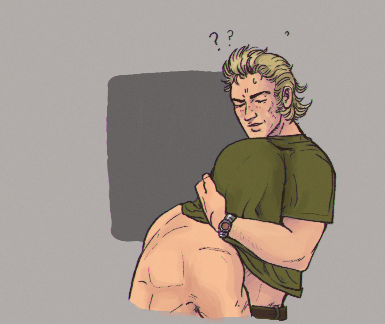 snake under kaz's shirt