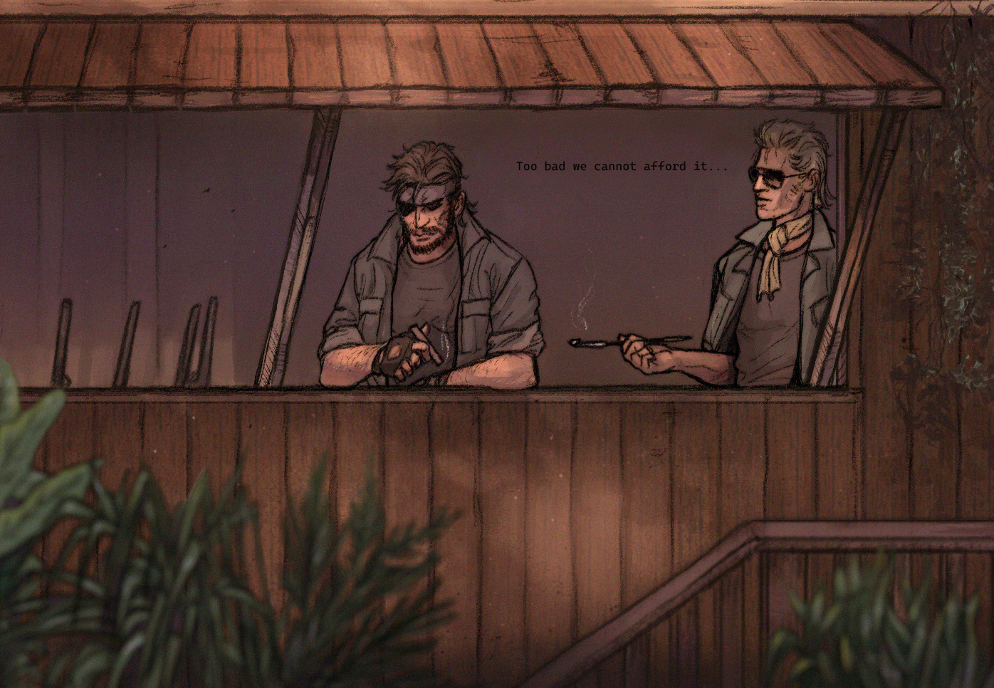 Kaz talks to snake about costs