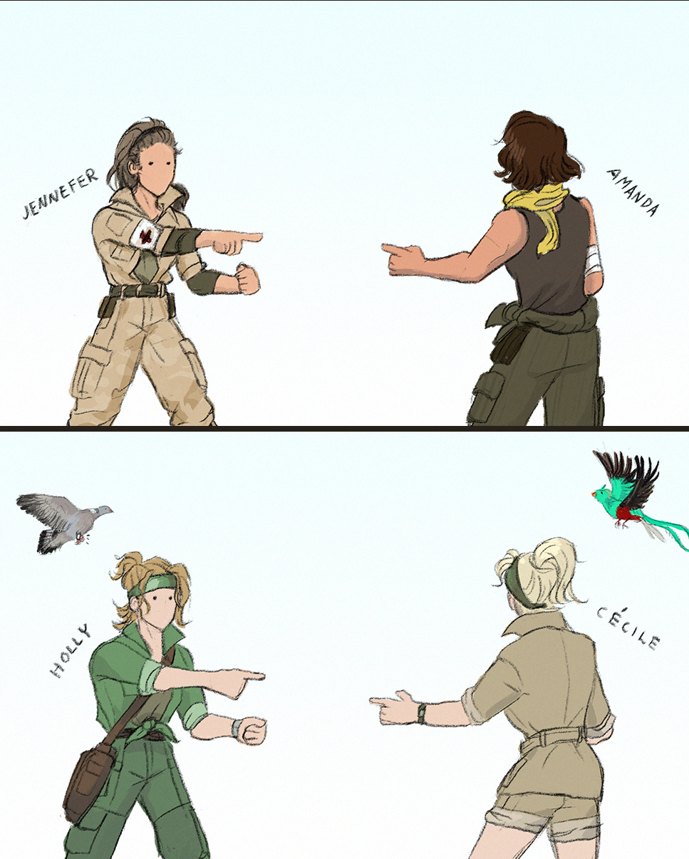 pointing meme with pw and MG ladies